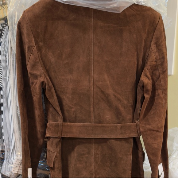 Alexa Chung for Madewell Double-Breasted Blazer Overcoat in Suede - Size 2 - Picture 6 of 8